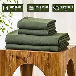 Bedlifes 100% French Pure Linen Sheets Queen Size