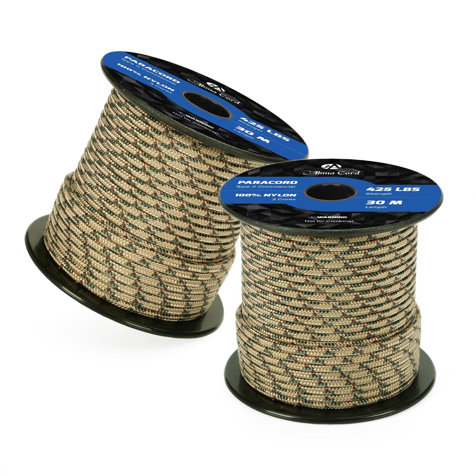 Abma Cord Paracord 425 lbs 3mm 100% Nylon 30M - Lowland Forest