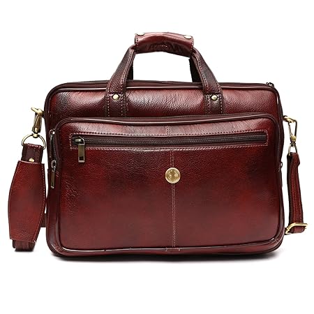 Hammonds Flycatcher Leather 15.6 Brown Laptop Briefcase
