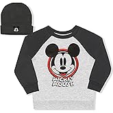 Disney Mickey Mouse Boys Sweater and Beanie Set for Toddler and Little Kids