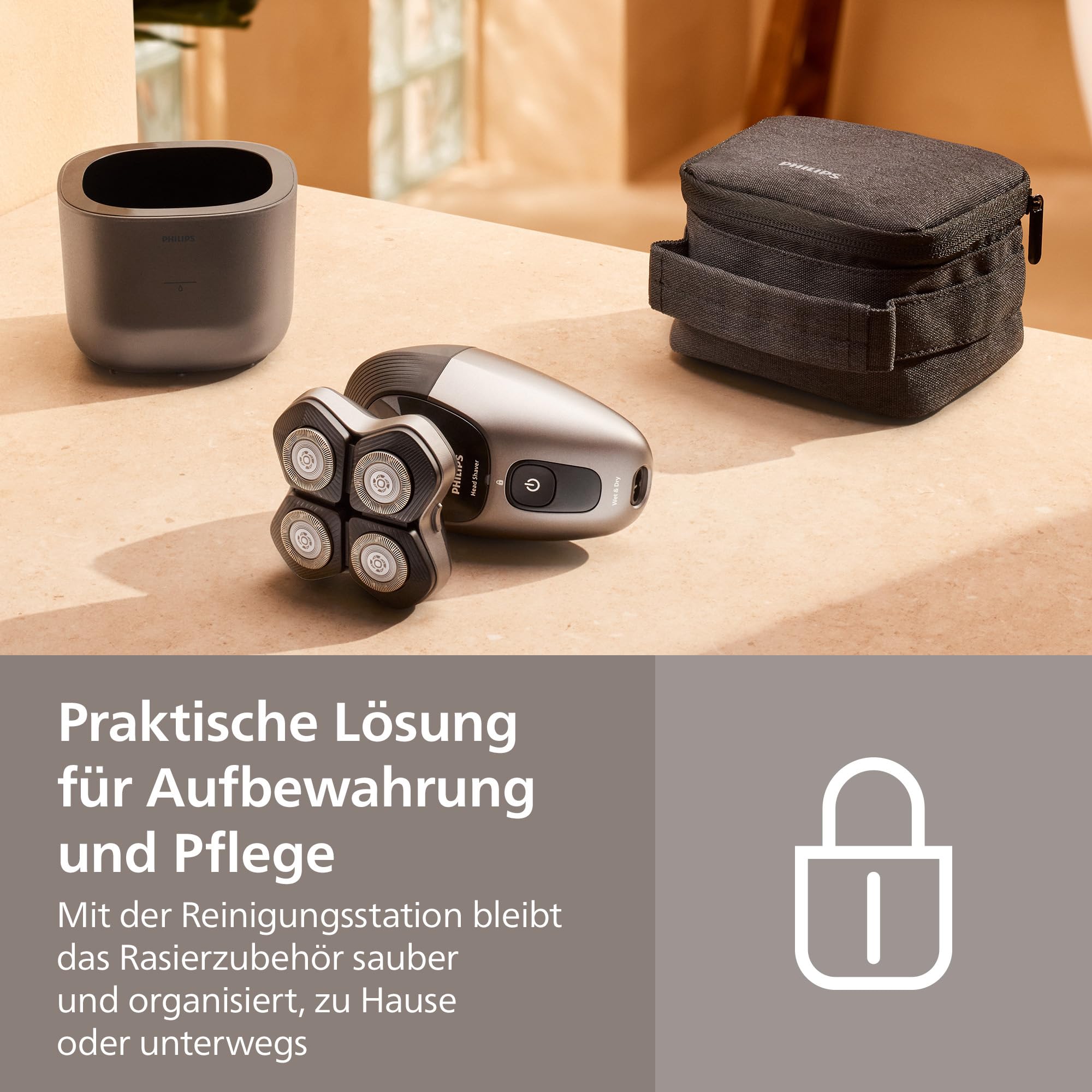 PHILIPS Head Shaver Pro Series 7000 – Glatzenrasierer für Männer und Frauen, flexibler 360grad-Scherkopf und ComfortCut-Klingen für eine gründliche Rasur, sanft zur Haut, Modell HS7980/15 9