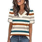 WIHOLL Womens Short Sleeve Sweater Lightweight Knit Tops Summer Spring Shirts with Buttons Trendy