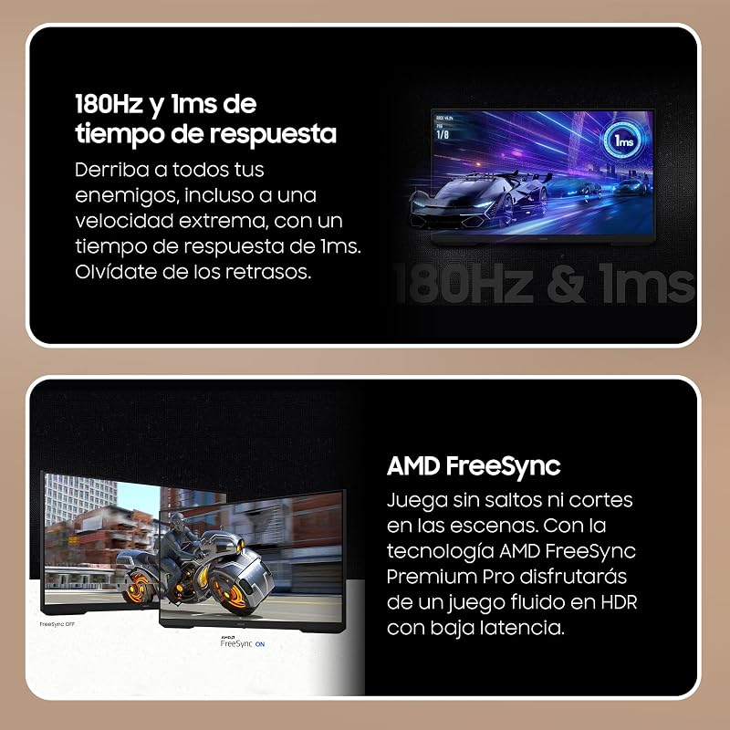 Samsung ls24dg300euxen - monitor de jogos full hd odyssey g3 de 24 "(1920 x 1080, 16: 9, 180 hz, 1 ms, painel ips, amd freesync, modo eye saver, flicker free), preto, versão 2024