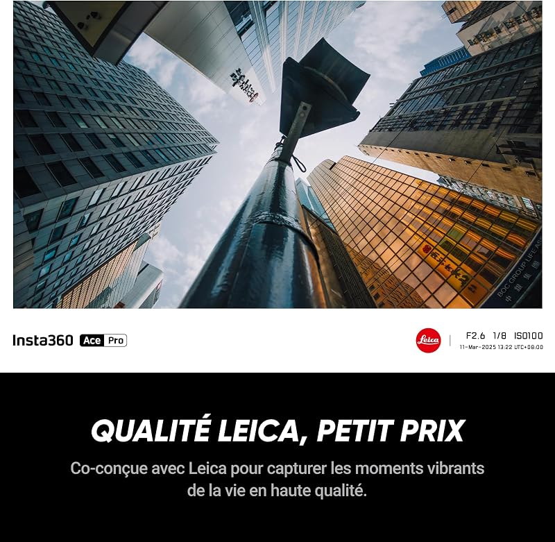 Ace Pro - Caméra d'action Objectif Leica