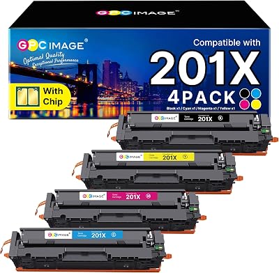 GPC Image 201X Toner Cartridges 4-Pack for HP Color LaserJet Pro M277dw M252dw