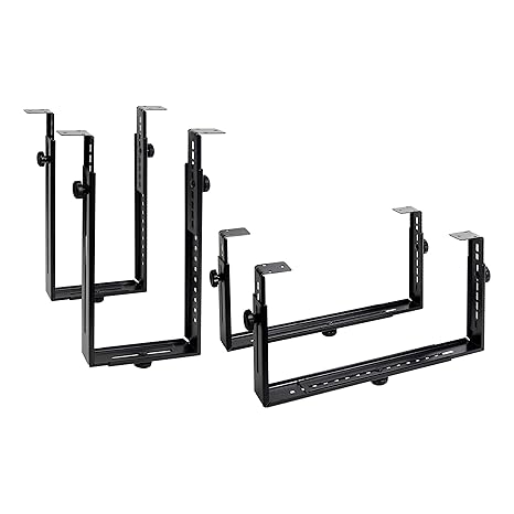 Dataflex 32.183 Basic Halter unter dem Tisch (Höhe einstellbar (Horizontally) : 155-310 mm/(Vertically): 340-460 mm) schwarz