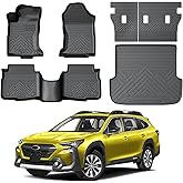 KUST Floor Mats for 2020-2025 Subaru Outback, All Weather Cargo Mat Back Seat Protector TPE Rubber Rear Trunk Liner High Edge, Full Set Mats of 6