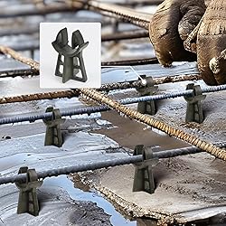 Strasee 100Pcs 1-3/16" Snap Rebar Chairs Plastic