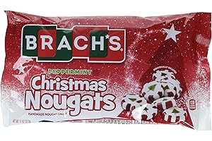 Brach's Christmas Holiday Peppermint Nougat Candy, Christmas Stocking Stuffer Candy, Holiday Classic Flavor, 11 Ounce (Pack of 4)