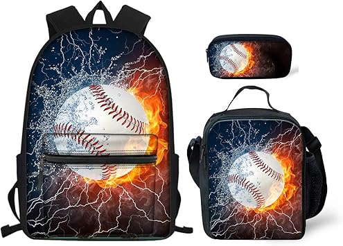 baseball print backpack