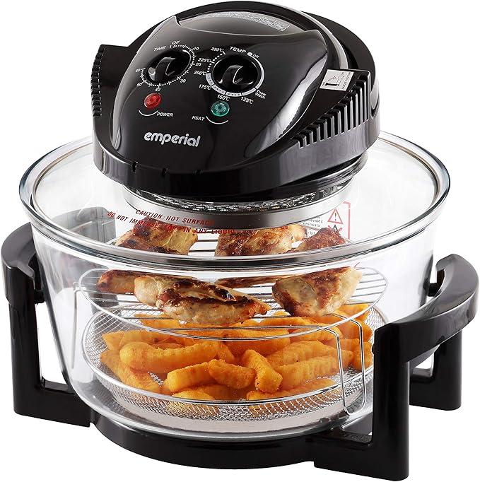 Emperial Premium Black 17L Halogen Convection Oven Cooker Air Fryer
