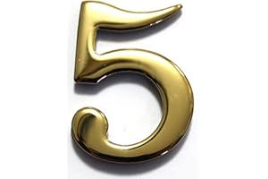 Number 5-2" Brass Numbers Better Box Mailboxes Brass Mail Box Numbers Two Inch Solid Brass Number 5