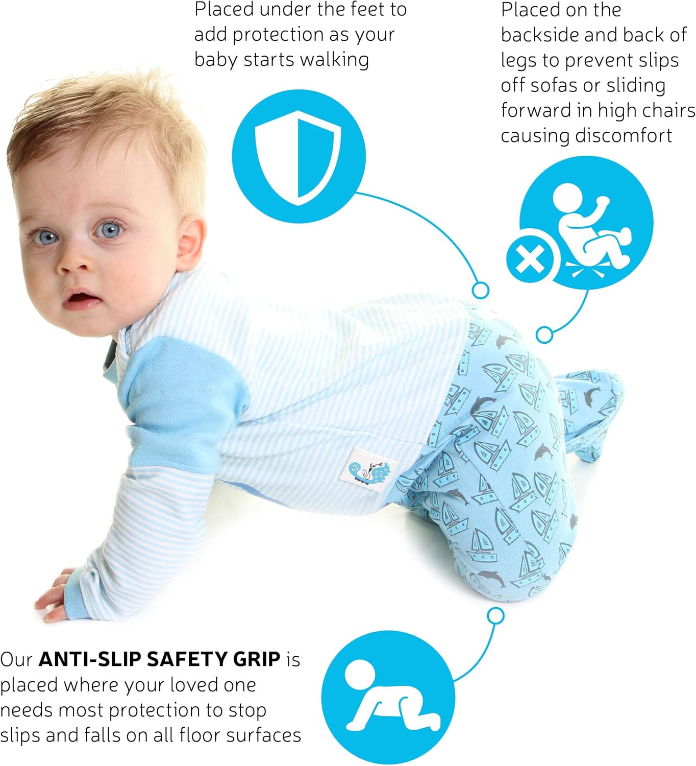 baby grows with grip feet