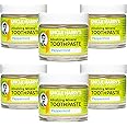 Uncle Harry's Natural & Fluoride-Free Remineralizing Toothpaste - Freshens Breath & Strengthens Enamel - Peppermint, 3 Ounce (Pack of 6)