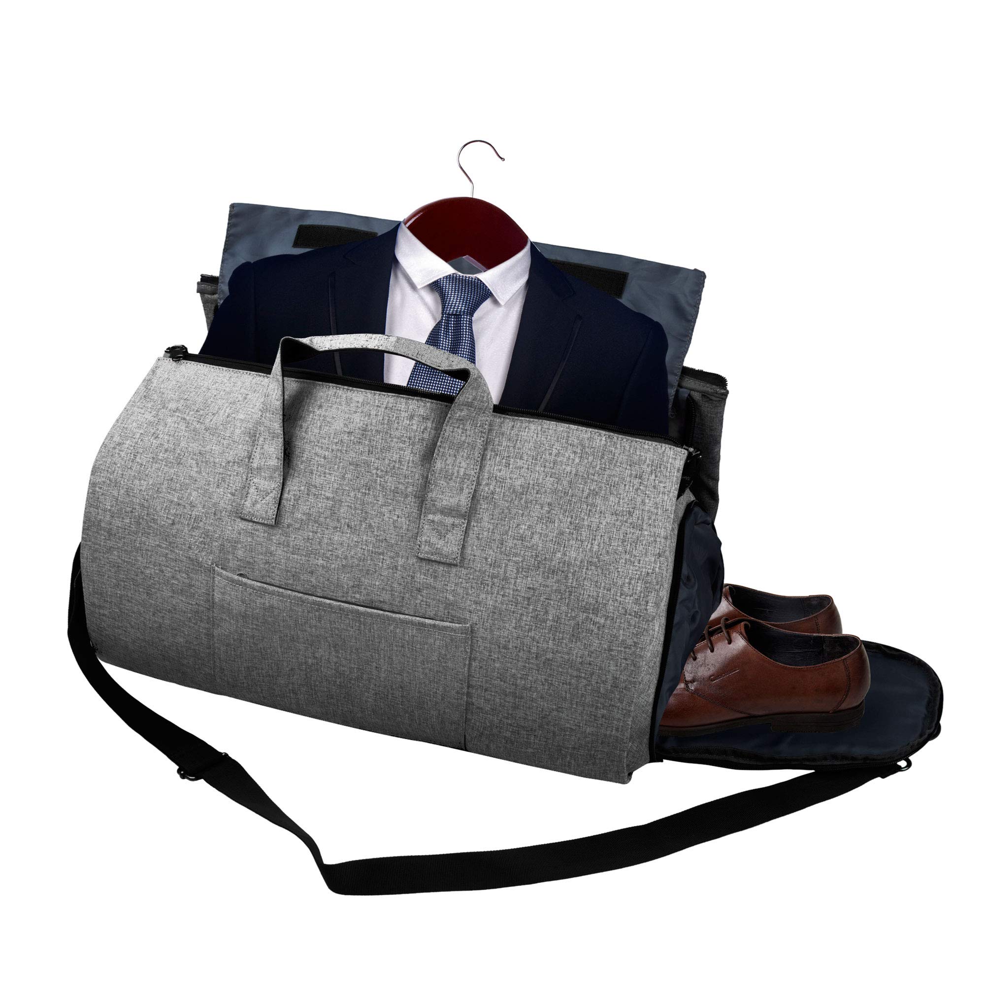 2 in 1 Carry-on Suit Garment Bag Business Trip Travel Weekend Duffle Bag Convertible Foldable