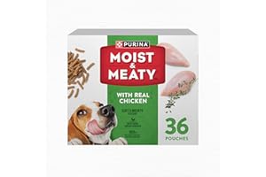 PURINA MOIST & MEATY Purina Moist and Meaty with Real Chicken Recipe Soft Dog Food Pouches - 36 ct. Box