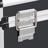 Yaheetech 12 Inch LP Storage Case Vinyl Record Carrier Holds 50 Black view 6