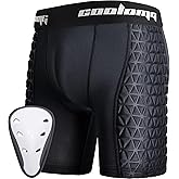 COOLOMG Boys Youth Baseball Sliding Shorts with Athletic Cup Padded Slider Short for Softball Football Lacrosse Hockey