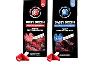 MISS FORTUNES BETTER LUCK NEXT TIME Miss Fortunes, Funny Fortune Cookies, The Two-Pack Shakur, Written by Professional Comedy Writers! (Multi-pack of 2 Dozen Cookies) (Dirty Dozen + Sassy Dozen)