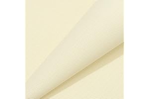 DONMON Aida Cloth 16 Count Cross Stitch Fabric,60×39inch (16CT,Off White)