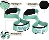 Bear Grip Premium Figure 8 Lifting Straps Brown Pair view 2