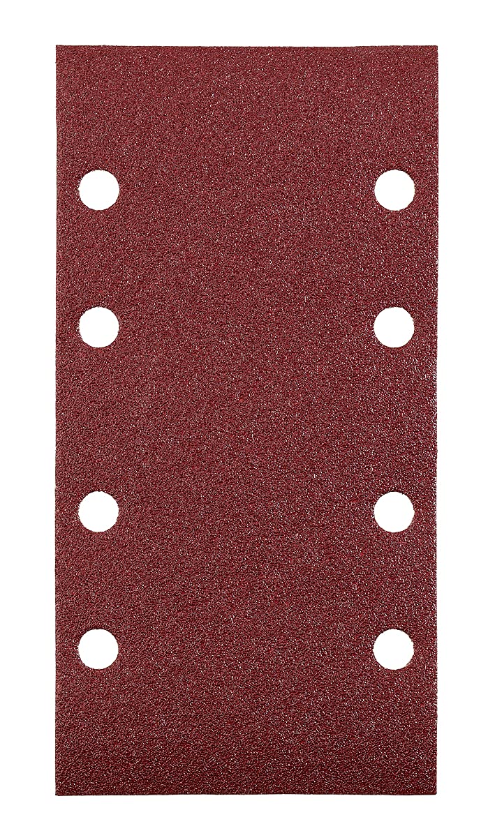 kwb Abrasive Strips 80X133 Mm Made Of High-Grade Aluminium Oxide With Grit 240, tool-Free Change, Full Synthetic Resin Bonding and Reinforced Paper Backing for Fine Sanding Of Wood and Metal