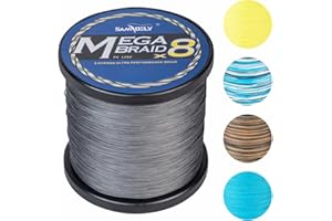 Samdely Braided Fishing Line, 8 Strands, Abrasion Resistant, No Stretch, Colored for Visibility, Saltwater/Freshwater