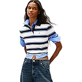 Tommy Jeans Womens Lightweight Essential Cotton Short Sleeve Polo with Embroidered Flag Logo