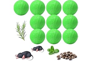 Homsor Mole Repellent for Lawns Castor Oil 10 Packs Gopher Repellent Groundhog Repellent Outdoor Pet Friendly Vole Deterrent Ball to Keep Mole Vole Gopher Groundhog Armadillo Away in Yard Garden