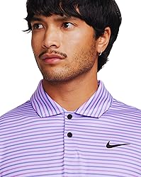 Nike Men's Dri-FIT Tour Golf Polo Lilac | Black