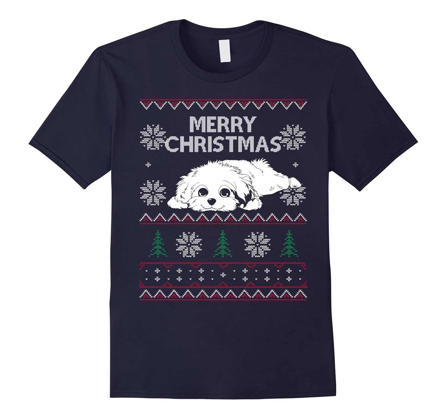 HAVANESE UGLY CHRISTMAS T-SHIRT-ANZ