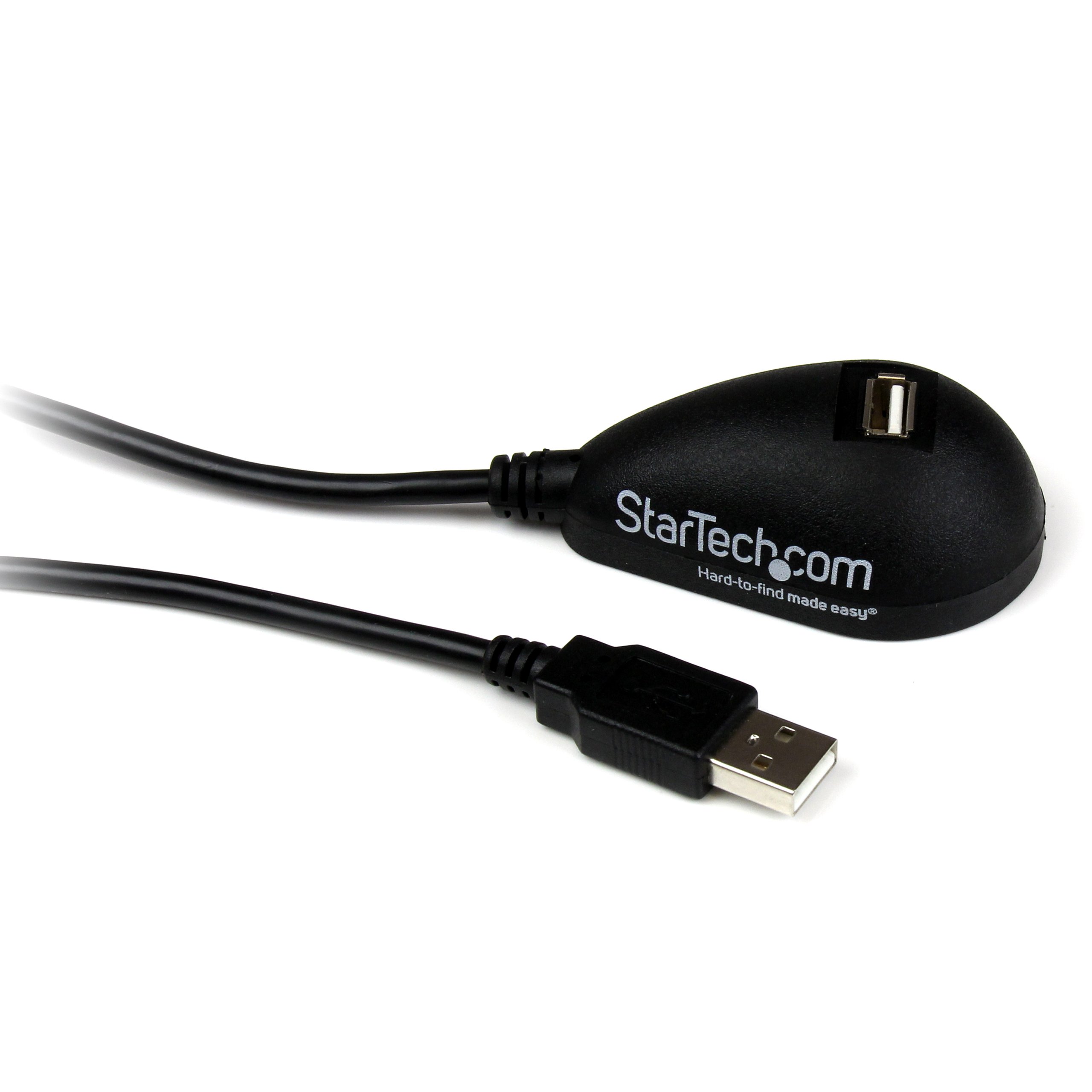 StarTech.com 5ft USB 2.0 Extension Cable - Male to Female - 5 ft USB A to A Extension cord for Laptop, Desktop, Tablet, Webcam & More (USBEXTAA5DSK), Black