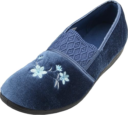 ladies elasticated slippers