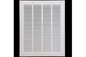 HVAC Premium 22 x 32 Duct Opening Steel Return Air Filter Grille, for 1-inch Filter, Removable Door, Flat Stamped HVAC Vent Cover Grille, Outer Dimensions 24.5 x 34.5