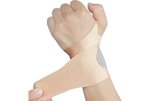 YUNYILAN 2 Pcs Ultra-Thin Wrist Brace Support for Carpal Tunnel, Pain Relief, Arthritis, Tendonitis, Elastic Wrist Wraps Right and Left Hands - Compression and Support for Fitness Enthusiasts (Skin Tone)