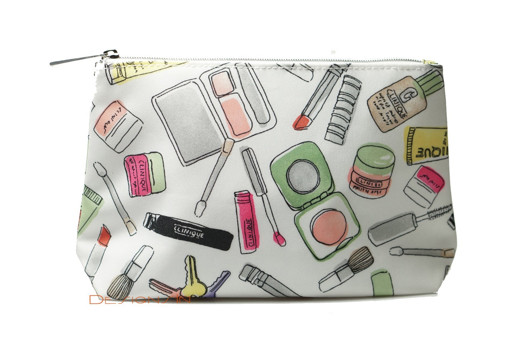 Clinique Cosmetic Makeup Bag Duo 2pc Set (1 Large, 1 Small