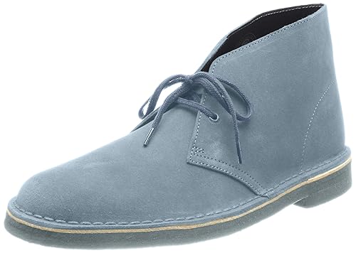clarks men's desert boot grey leather
