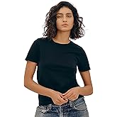 Organic Basics Womens True Regular Cotton Crew Neck Short-Sleeve Tee