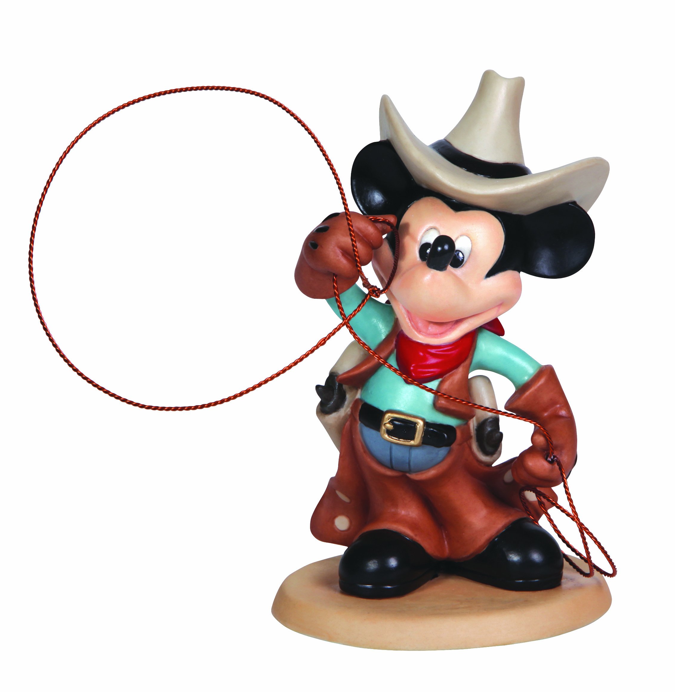 Precious Moments, Disney Showcase Collection, Cowboy Mickey, Bisque