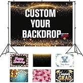 Tiannee Custom Backdrop, Customized Photo Background Banner, Made in USA | Custom Photo Backdrop, Personalized Banner Cover for Birthday Wedding Graduation Baby Shower Photography Parties