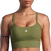 FlareMove Medium Impact Sports Bras Y-Back Yoga Bra with Removable Pads Gym Sports Bra for Women XS-XXL