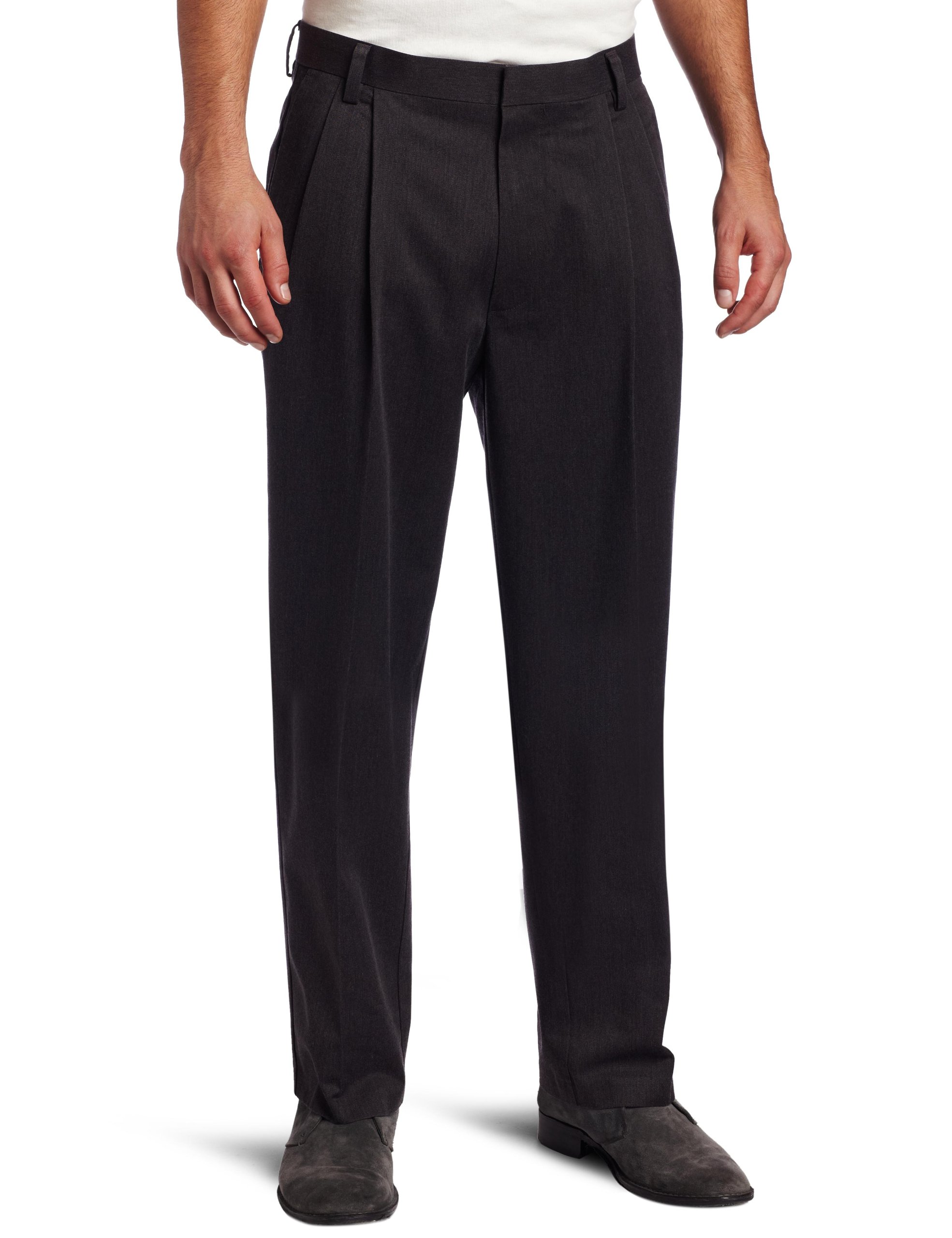 Dockers Mens Never Iron Essential Khaki Classic Pleated Front Pant