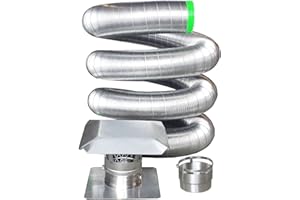 Rockford Chimney Supply 316 Stainless Steel Flexible Chimney Liner Insert Kit, 6 Inch x 25 Feet