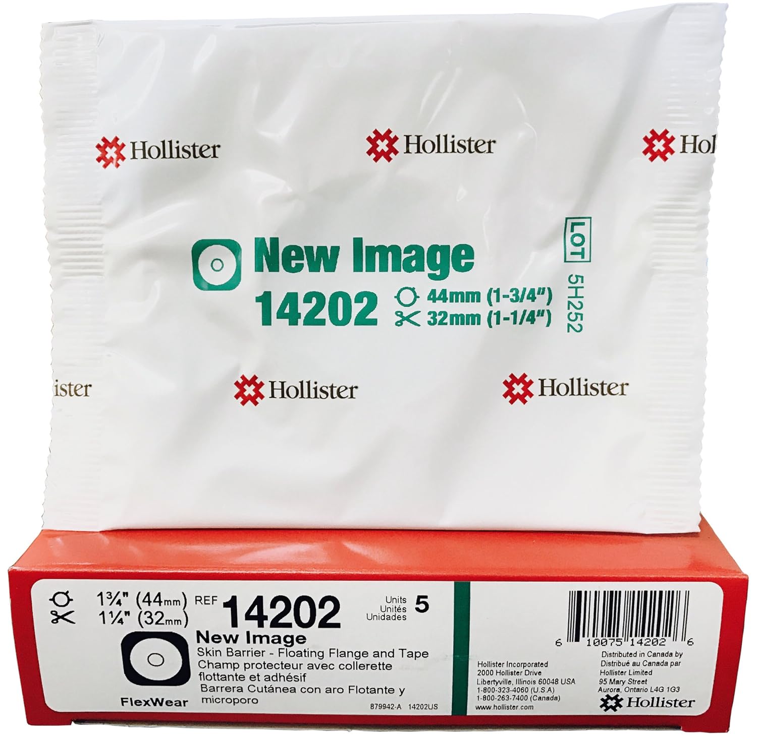 Hollister 14202 New Image Flextend Cut to Fit Skin Barrier - 1 3/4" Flange - Green - Convex