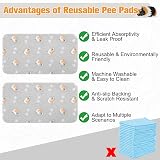 Scenereal Guinea Pig Cage Liner 2 Pack with Cleaning Brush Small Animal Pad view 4