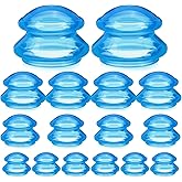 Geiserailie 16 Pcs 4 Sizes Cupping Therapy Set Silicone Cupping Massage Cups Professional Chinese Therapy Cup Vacuum for Body Muscle Nerve(Blue)
