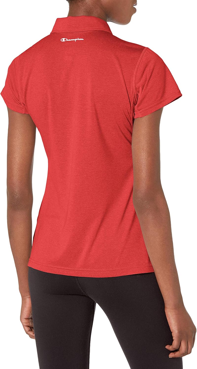 Champion Women's Short Sleeve Double Dry Performance Polo: Clothing