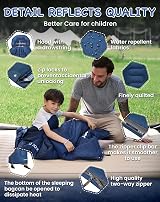 KingCamp Kids Sleeping Bag Flannel Liner 4 Season Lightweight 170x70cm view 6