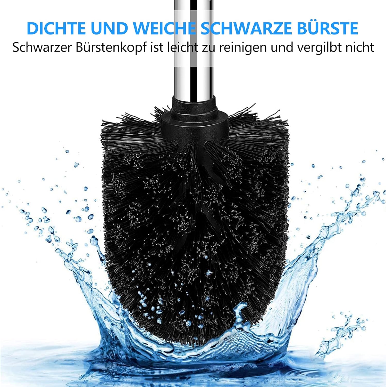 Toilet Brush and Holder,Toilet Bowl Brush with 304 Stainless Steel Long Handle, Hidden Toilet Brush with Durable Scrubbing Bristles for Bathroom Deep Cleaning: Kitchen & Dining