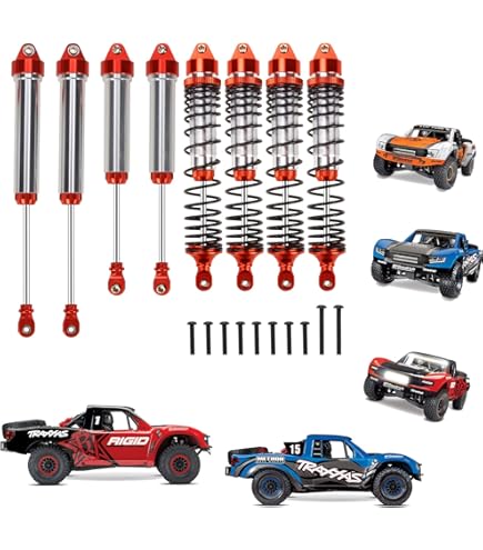 Ammortizzatori Anteriori Traxxas GTR 134mm In Alluminio Argento (Senza Molle) – TRX8451